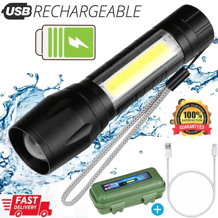 Mini Flashlight With Zoom Focus