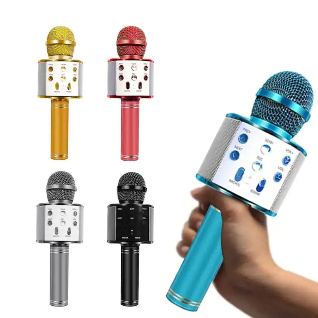 WS-858 Wireless Bluetooth Karaoke Mic & Speaker