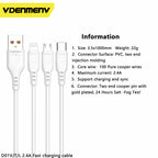 Denmen 2.4A Fast Charging Data Cable